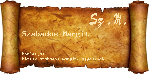 Szabados Margit névjegykártya
